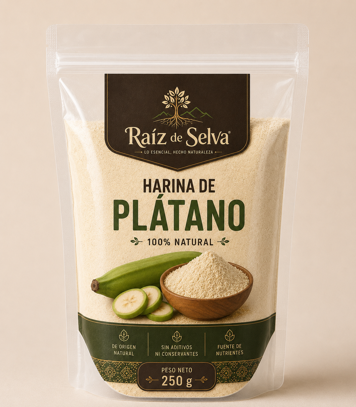 c13 HARINA DE PLÁTANO – 250 G - Imagen 1