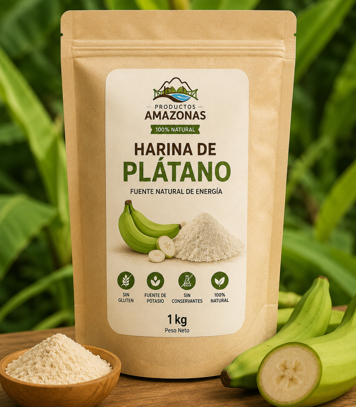 c14 HARINA DE PLÁTANO – 1 KG - Imagen 1