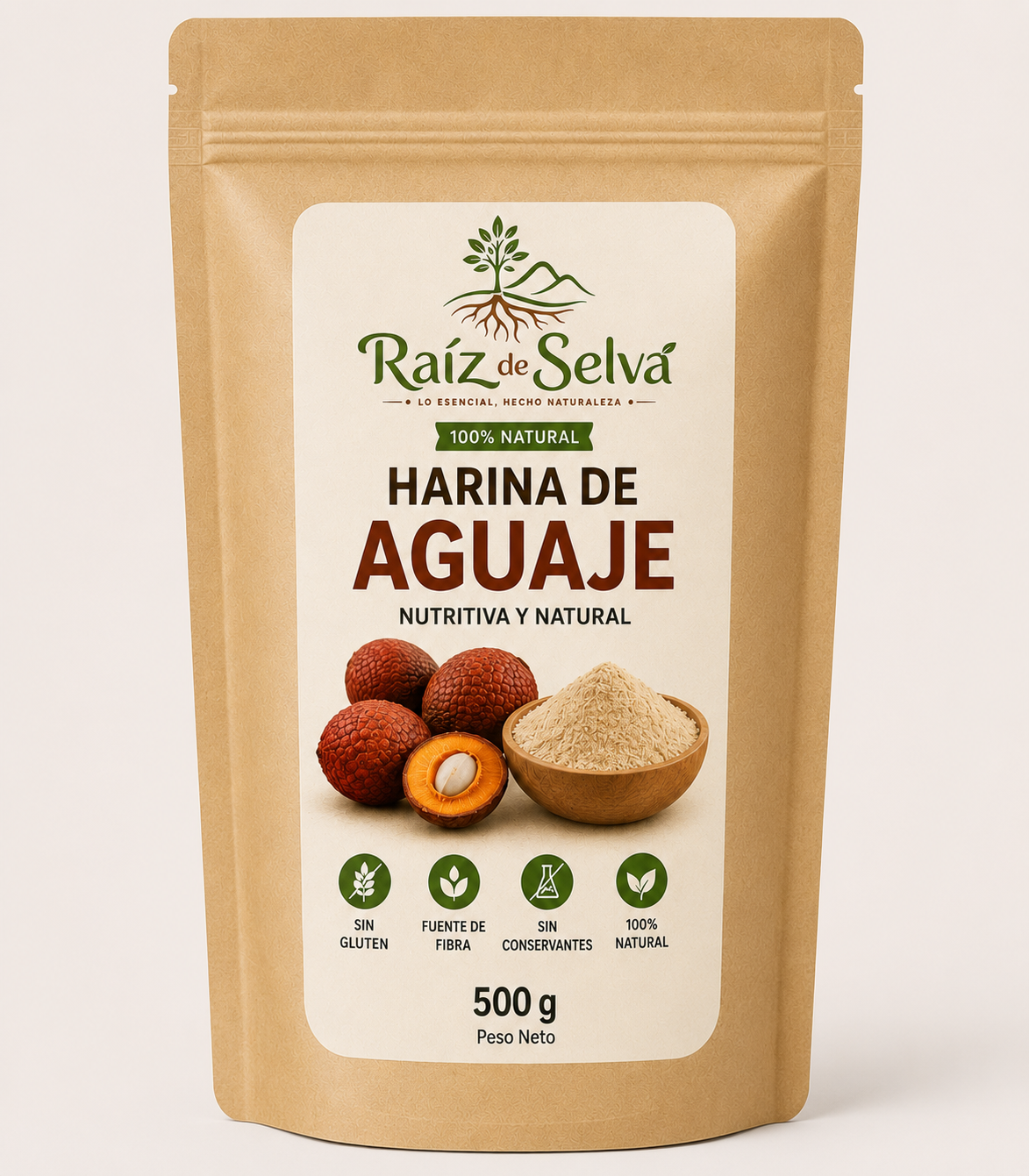 c16 HARINA DE AGUAJE – 500 G - Imagen 1