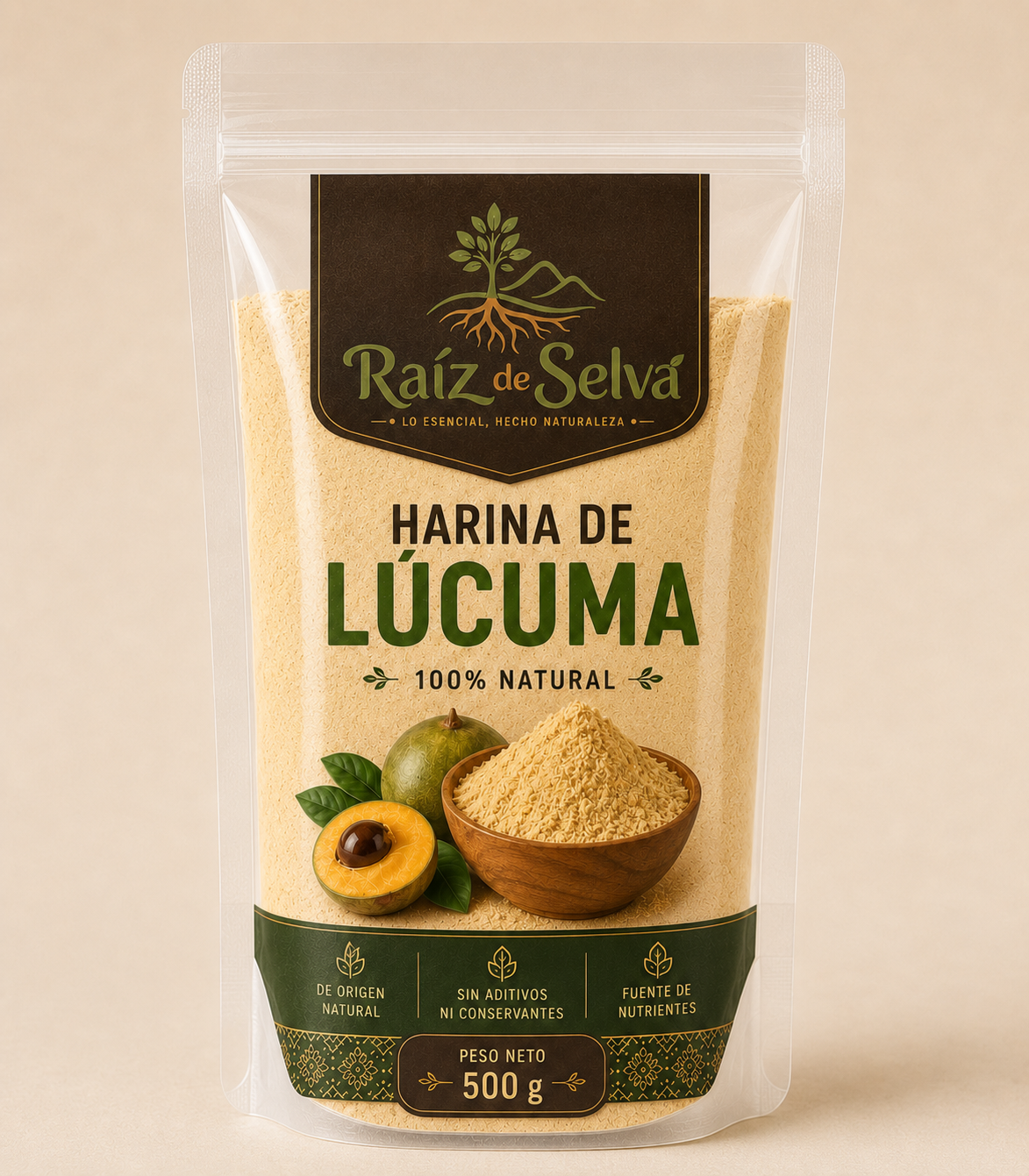 c20 HARINA DE LÚCUMA – 500 G - Imagen 1