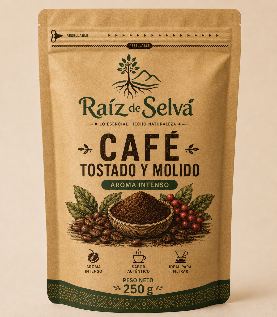 c5 CAFÉ TOSTADO Y MOLIDO – 250 G - Imagen 1
